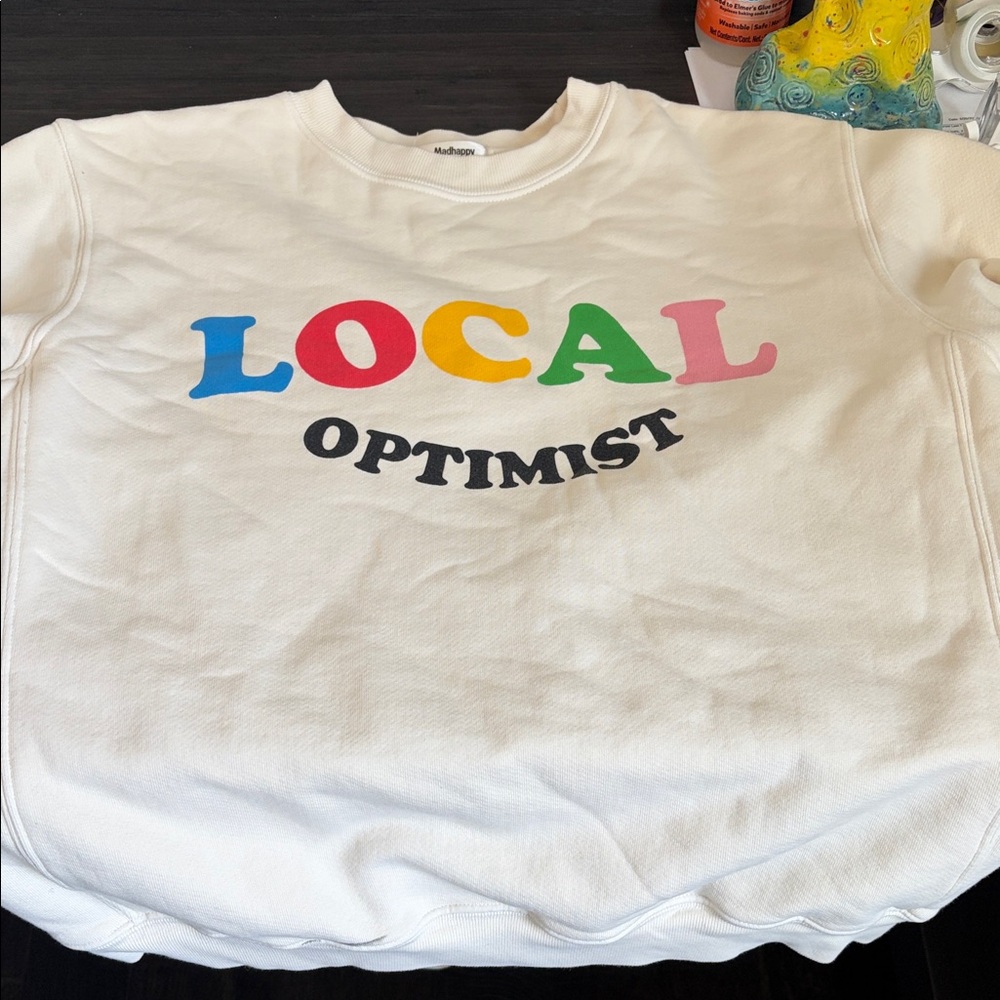 Madhappy White 'Local Optimist' Sweater